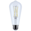 SATCO S21361 5W ST19 Clear LED Filament Bulb, 3000K, E26, Dimmable