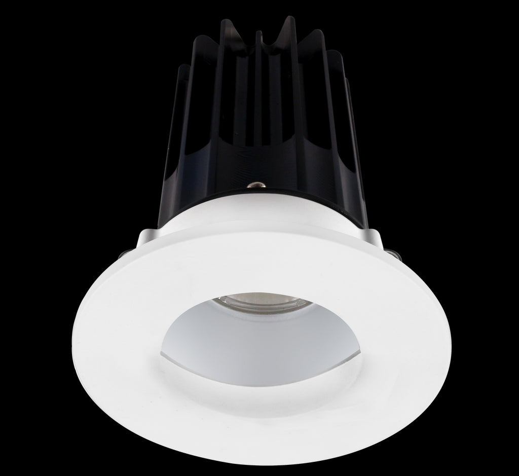 Lotus LED-2-S15W-3018K-2RRAK-2RWW-24D 2 Inch Round Recessed LED Downlight Designer Series 15 Watt - High Output - 3000-1800 Kelvin - Dim to Warm - 24 Degree Beam Spread - Alzak Reflector - Wall Wash Trim