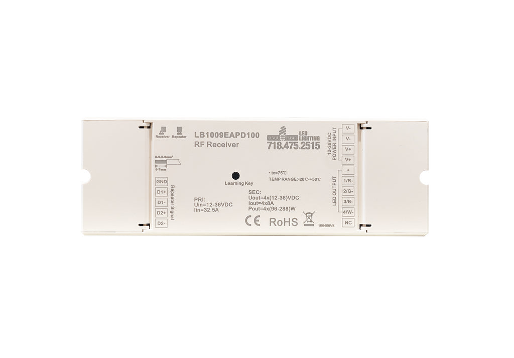 Light Blue USA LB56000 - Universal RF Controller Receiver - 4 Channel - LB1009EAPD