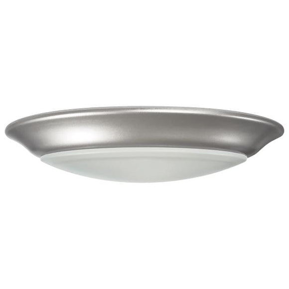 Satco 62/1663 7 inch - LED Disk Light - 5000K - 6 Unit Contractor Pack - Brushed Nickel Finish