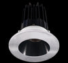 2 Inch Recessed LED Downlight - 8 Watt - 4000 Kelvin - 620 Lumen - Black Reflector - Round Chrome Trim - 38 Degree Beam Angle - Type IC Damp - Air-Tight - Energy Star - T24 - CRI 90+