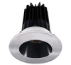2 Inch Recessed LED Downlight - 8 Watt - 4000 Kelvin - 620 Lumen - Black Reflector - Round Chrome Trim - 38 Degree Beam Angle - Type IC Damp - Air-Tight - Energy Star - T24 - CRI 90+
