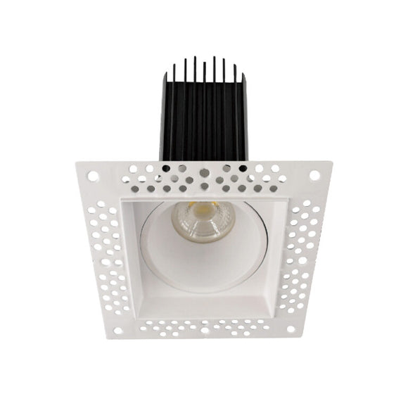Lotus LED Lights LED-2-S15W-L5CCTWH-T-SQ-24D - 2 Inch Square Recessed LED Downlight Designer Series 24 Deg.Beam Spread - 15 Watt - High Output - 5CCT - Invisible Trim