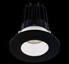 Lotus LED 2 Inch Round Recessed LED 15 Watt High Output Designer Series - 2700 Kelvin - 24 Degree Beam Spread - White Reflector - Trim Black