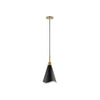 Satco 60/7470 Tango - 1 Light - Small Pendant - Matte Black with Burnished Brass