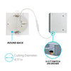 Luxrite LR23759 - 4 inch LED Square Recessed Mini Panel - 10 Watt - CCT Select 2700/3000/3500/4000/5000 Kelvin - LLED/MINI4/PANEL/5CCT/SQ2