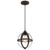 Westinghouse 6361900 One Light Mini Pendant, Oil Rubbed Bronze Finish with Highlights