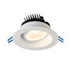 White round regressed gimbal LED downlight with adjustable light head and spring clips