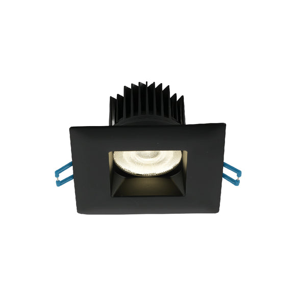 Lotus LED Lights LD3S-5CCT-BK - 3 Inch Square Regressed LED Downlight - 15 Watt - High Output - 5CCT - Black Trim