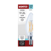 SATCO S21276 B11 LED Filament Bulb, 5.5W, 4000K, E12, Clear, Dimmable, 120V