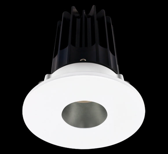 2 Inch Recessed LED Downlight - 8 Watt - 3000 Kelvin - 600 Lumen - Chrome Reflector - Round Pinhole Trim - 24 Degree Beam Angle - Type IC Damp - Air-Tight - Energy Star - T24 - CRI 90+