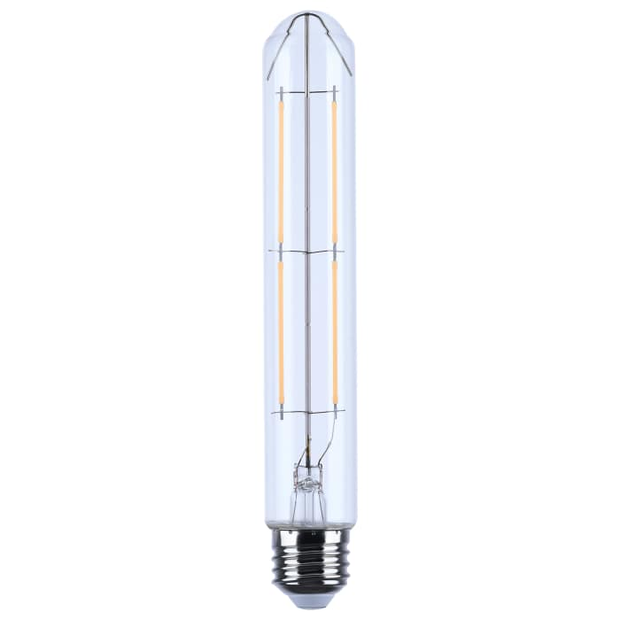 SATCO S21355 clear T9 LED filament bulb, front view