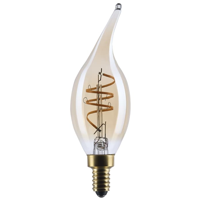 SATCO S14221 amber coil filament bulb, unlit