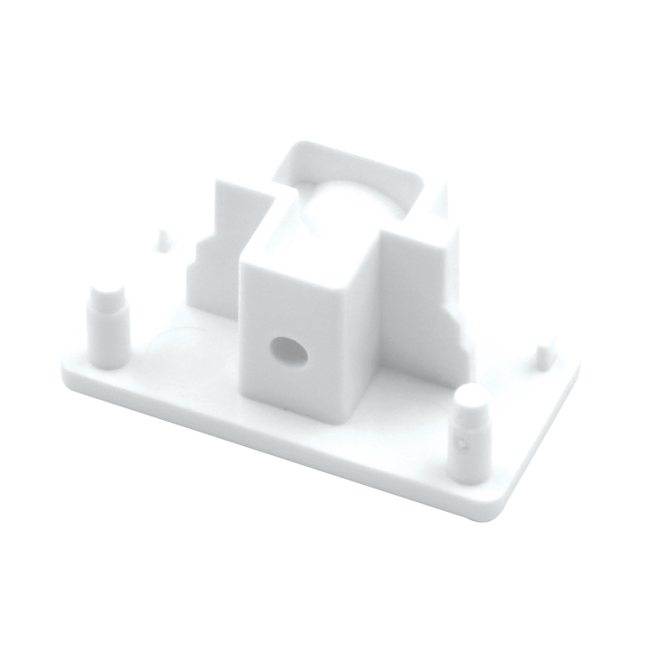 Luxrite LR43813 TrackRite - H-Track End Cap - White Finish