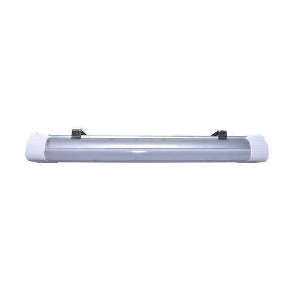 Satco 65/832 2 Foot - 20 Watt - LED Tri-Proof Linear Fixture with Integrated Microwave Sensor - CCT Selectable - IP65 and IK08 Rated