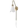 Satco 60/7467 Tango - 1 Light - Wall Sconce - Matte Black with Burnished Brass