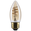 Satco S14223 clear amber C11 LED bulb, unlit