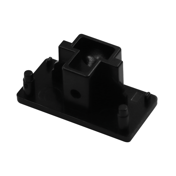 Luxrite LR43812 TrackRite - H-Track End Cap - Black Finish