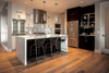 Kitchen with tubular bulb pendant lighting
