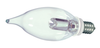 SATCO S9153 clear flame-tip LED bulb, side view