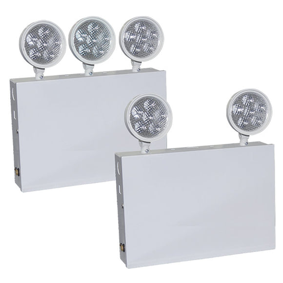 Exitronix NY-LED-2-W - City of New York Approved Emergency LED Unit Equipment - (2) Lamps - White Finish