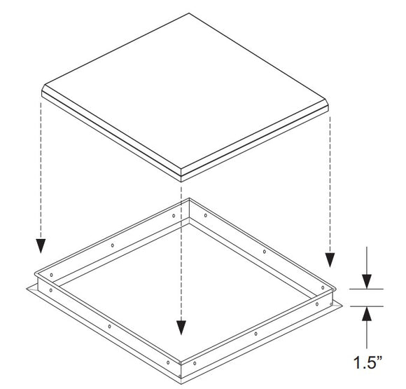 Trace-Lite LP14-FMK - 1 X 4 ft LED Ultra - thin Flat Panel Flange Mounting Kit