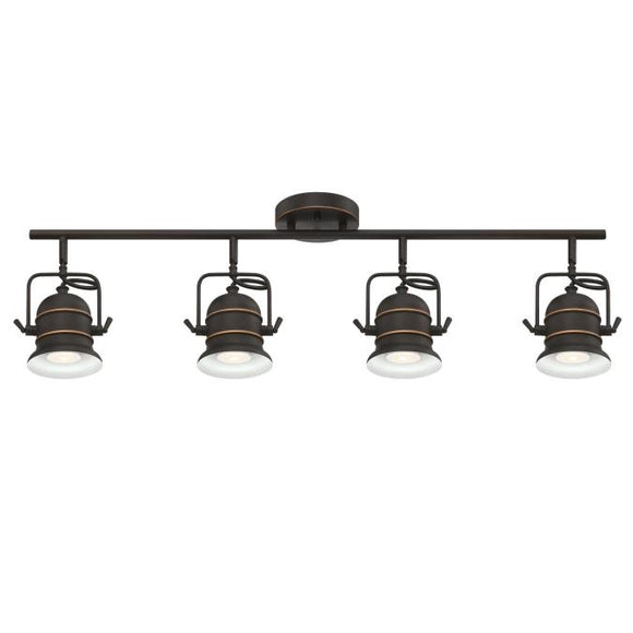 Westinghouse 6116800 Boswell 4 Light Track Light Kit, Oil Rubbed Bronze Finish with Highlights