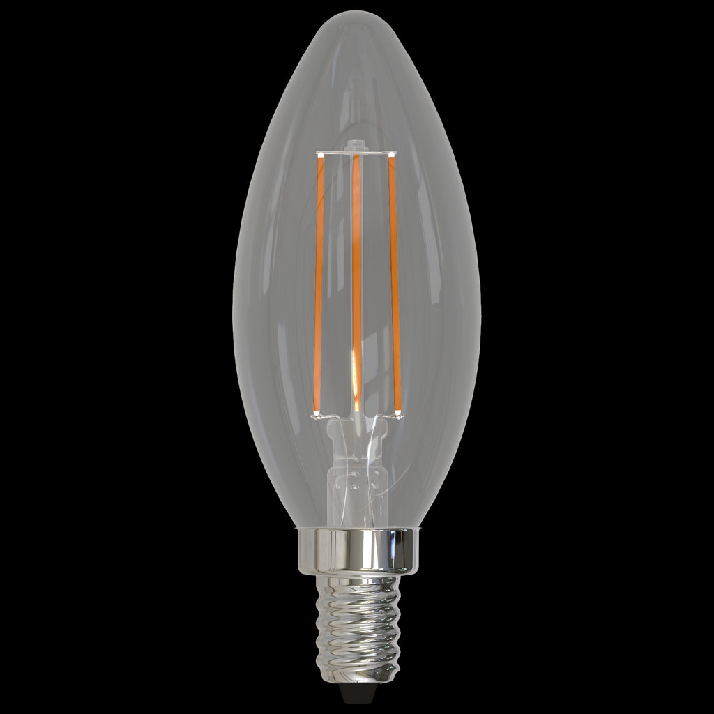 Bulbrite 776636 5 Watt B11 LED Filament Candelabra - 2700K - E12 Base - 120V - Clear Finish