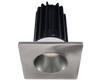 2 Inch Recessed LED Downlight - 8 Watt - 3000 Kelvin - 600 Lumen - Chrome Reflector - Square Brushed Nickel Trim - 38 Degree Beam Angle - Type IC Damp - Air-Tight - Energy Star - T24 - CRI 90+