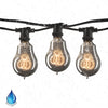 Bulbrite 810147 - 14 ft String Light Kit - 10 Sockets - E12 Base - Black Wire with 25 Watt A15 Smoke Finish Lamps - STRING10/E12/BLACK-A15SMK-KT