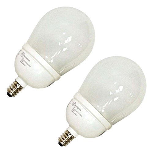 Westinghouse 3790700 Compact Fluorescent Light Bulb, 9 Watt, 120 Volt, 6500 Kelvin, Candelabra Screw E12 Base, (2 pack)