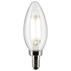 SATCO S21827 B11 LED filament bulb illuminated