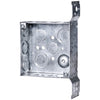 Morris Products M235W 4" x 4" x 2-1/8" Welded Metal Box With Concentric 1/2" & 3/4" Knockouts and Side Bracket