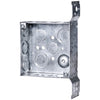 M235W 4" x 4" x 2-1/8" Welded Metal Box With Concentric 1/2" & 3/4" Knockouts and Side Bracket