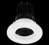 Lotus LED-2-S15W-3018K-2RRBK-2RWW-24D 2 Inch Round Recessed LED Downlight Designer Series 15 Watt - High Output - 3000-1800 Kelvin - Dim to Warm - 24 Degree Beam Spread - Black Reflector - Wall Wash Trim