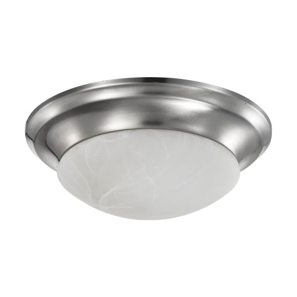 Satco 62/1563 19 Watt - 11 inch - LED Twist & Lock Flush Mount Fixture - Dimmable - Brushed Nickel - Frosted Glass