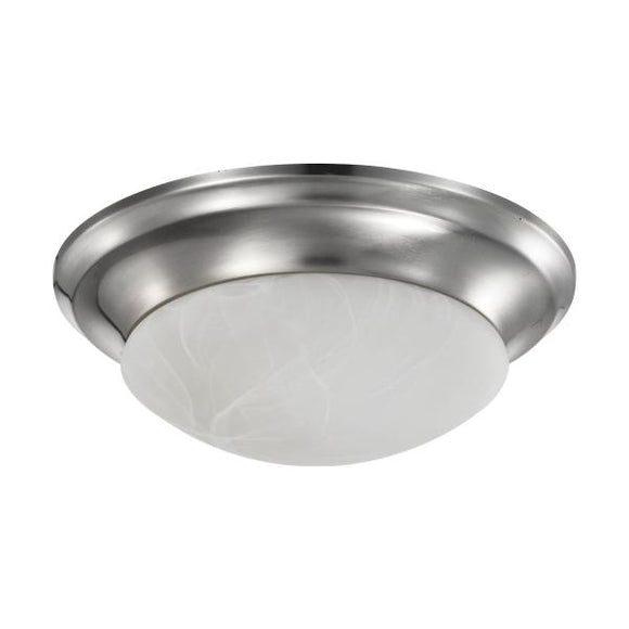 Satco 62/1563 19 Watt - 11 inch - LED Twist & Lock Flush Mount Fixture - Dimmable - Brushed Nickel - Frosted Glass