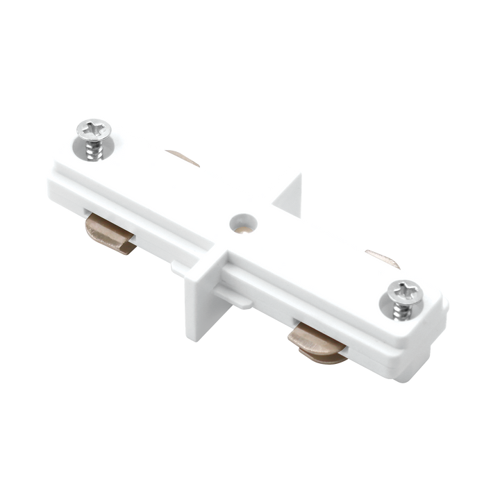 Luxrite LR43831 TrackRite - H-Track Mini-Straight Connector - White Finish