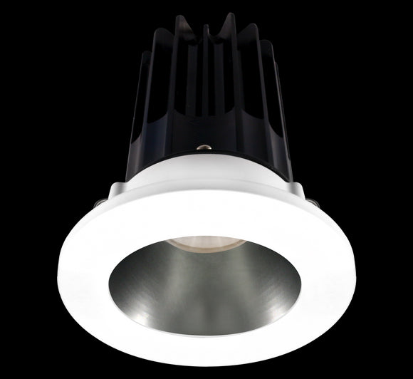 Lotus LED-2-S15W-3018K-2RRCH-2RTWH 2 Inch Round Recessed LED Downlight Designer Series 15 Watt - High Output - 3000-1800 Kelvin - Dim to Warm - Chrome Reflector - White Trim