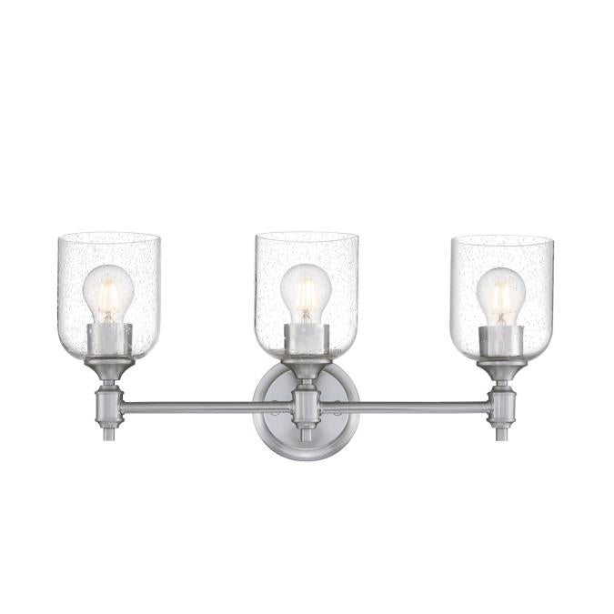 Westinghouse 6115800 Basset 3 Light Wall Fixture, Brushed Nickel Finish