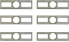 OhLectric Recessed LED Light Plate - Slim Light Kit Bracket - New Construction Light Mounting Plate with Notches - Steel, Pack of 6 (26" Flat Rough-in Plate for 4" Models)