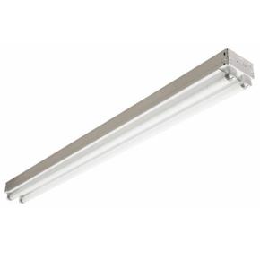 Sunlite 92140-SU - EC-2-F54T5HO-MV-WP 2 Strip Fluorescent Channel Fixture with Plug, Multi Volts