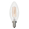 BULBRITE 776876 4 Watt B11 Filament - E12 Candelabra Base - 3000 Kelvin Warm White - 300 Lumens - Clear - 120 Volt