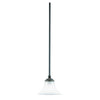 Westinghouse 6701700 One Light Mini Pendant, Weathered Bronze Finish, Frosted Glass