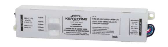 KTLD-25-UV-PS600-42-VDIM-LP2 Keystone Power Field-Select LED Driver - 25W 450/500/550/600mA Dimmable