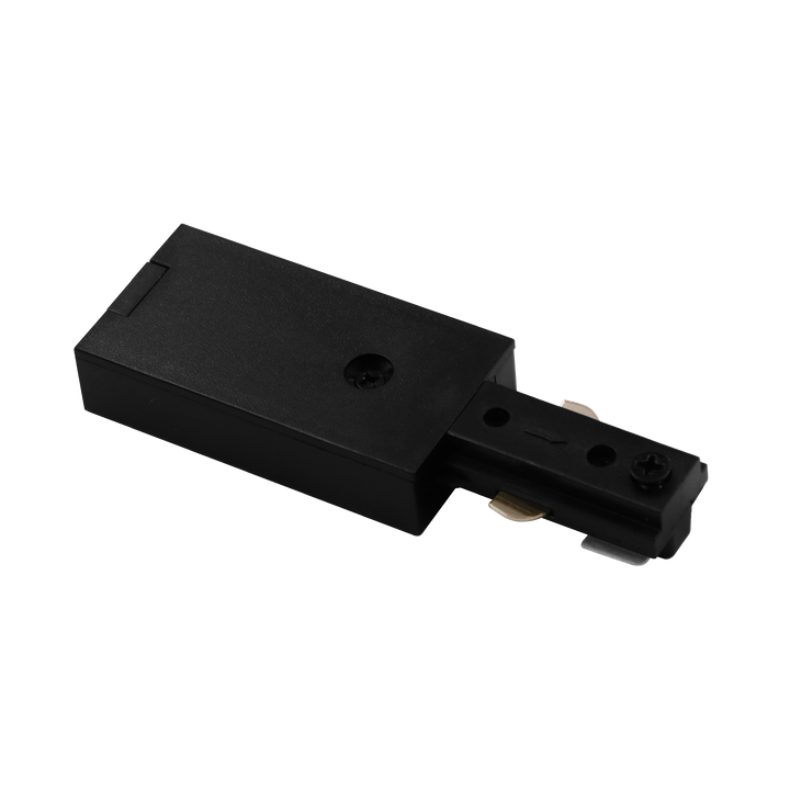 Luxrite LR43815 TrackRite - H-Track Power End Connector - Black Finish