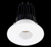 Lotus LED 2 Inch Round Recessed LED 15 Watt High Output Designer Series - 4000 Kelvin - 24 Degree Beam Spread - White Reflector - Pinhole Trim