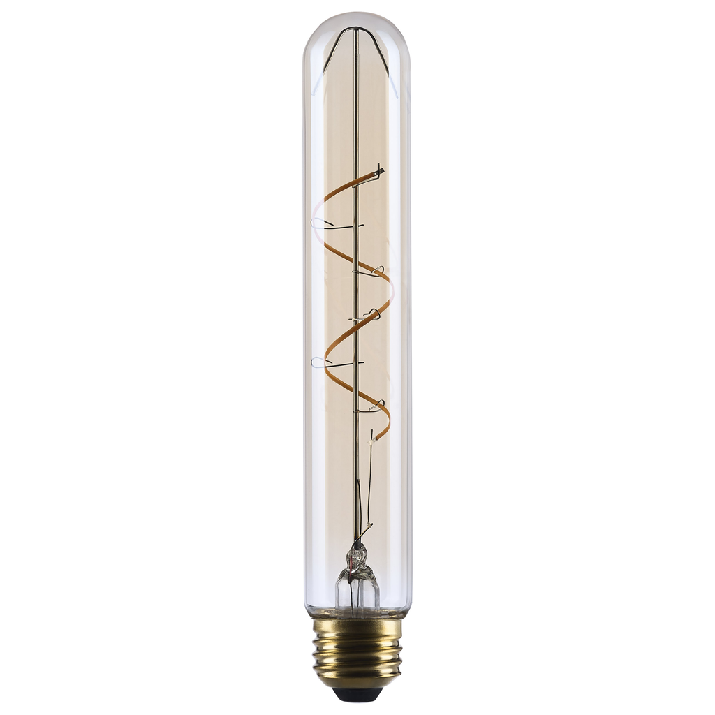 SATCO S14229 3.5W T9 Amber Coil LED Filament Bulb, 2000K, E26, Dimmable