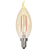 BULBRITE 776803 2.5 Watt CA10 Filament Nostalgic - E12 Candelabra Base - 2200 Kelvin Warm White - 170 Lumens - Antique - 120 Volt