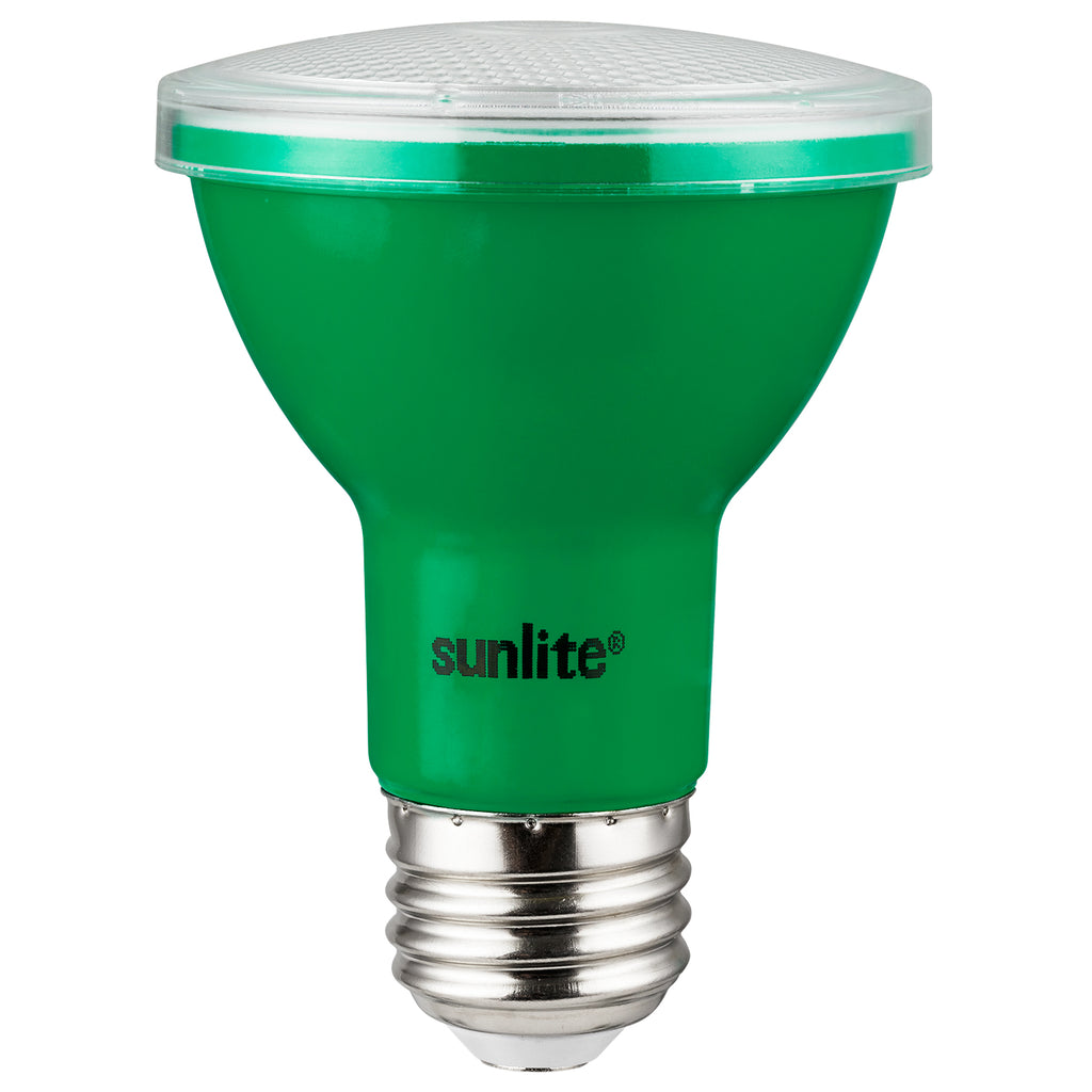 Sunlite 81468 LED PAR20 Colored Recessed Light Bulb - 3 Watt (50w Equivalent) - Medium (E26) Base - Floodlight - ETL Listed - Green - 1 Count